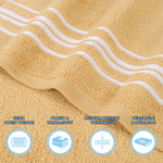 Sadie Zero Twist Cotton Solid and Jacquard Floral 6 Piece Towel Set - Towel Set by Superior Brand