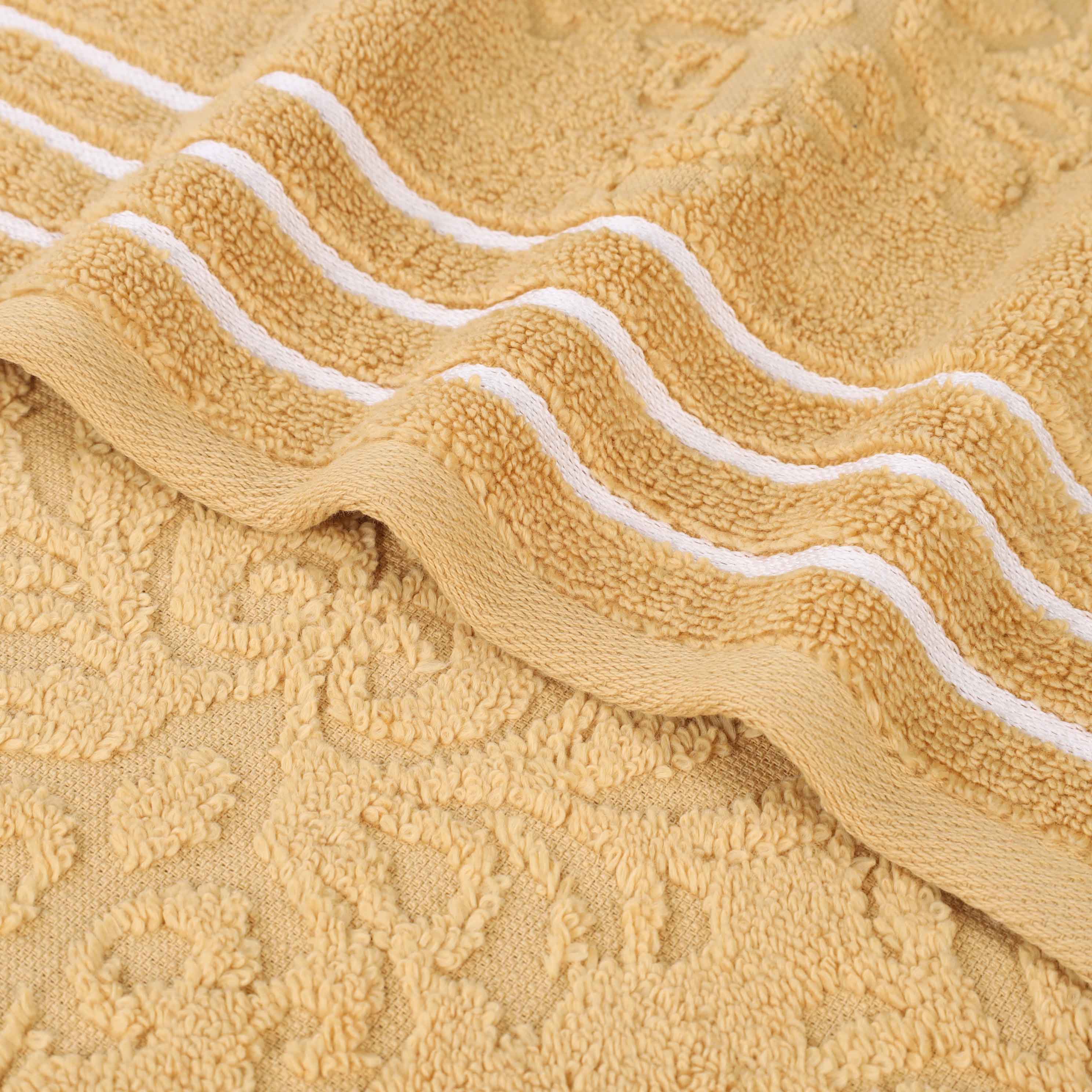 Sadie Zero Twist Cotton Solid and Jacquard Floral 12 Piece Towel Set - Towel Set by Superior Brand