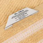 Brea Zero Twist Cotton Ribbed Geometric Border 12 Piece Towel Set - Towel Set by Superior Brand