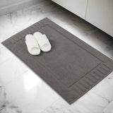 Leo Cotton Solid Modern Absorbent Heavy Washable Bath Mat Set of 2 - Bath Mats by Superior Brand