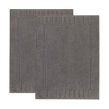 Leo Cotton Solid Modern Absorbent Heavy Washable Bath Mat Set of 2 - Bath Mats by Superior Brand