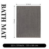 Leo Cotton Solid Modern Absorbent Heavy Washable Bath Mat Set of 2 - Bath Mats by Superior Brand