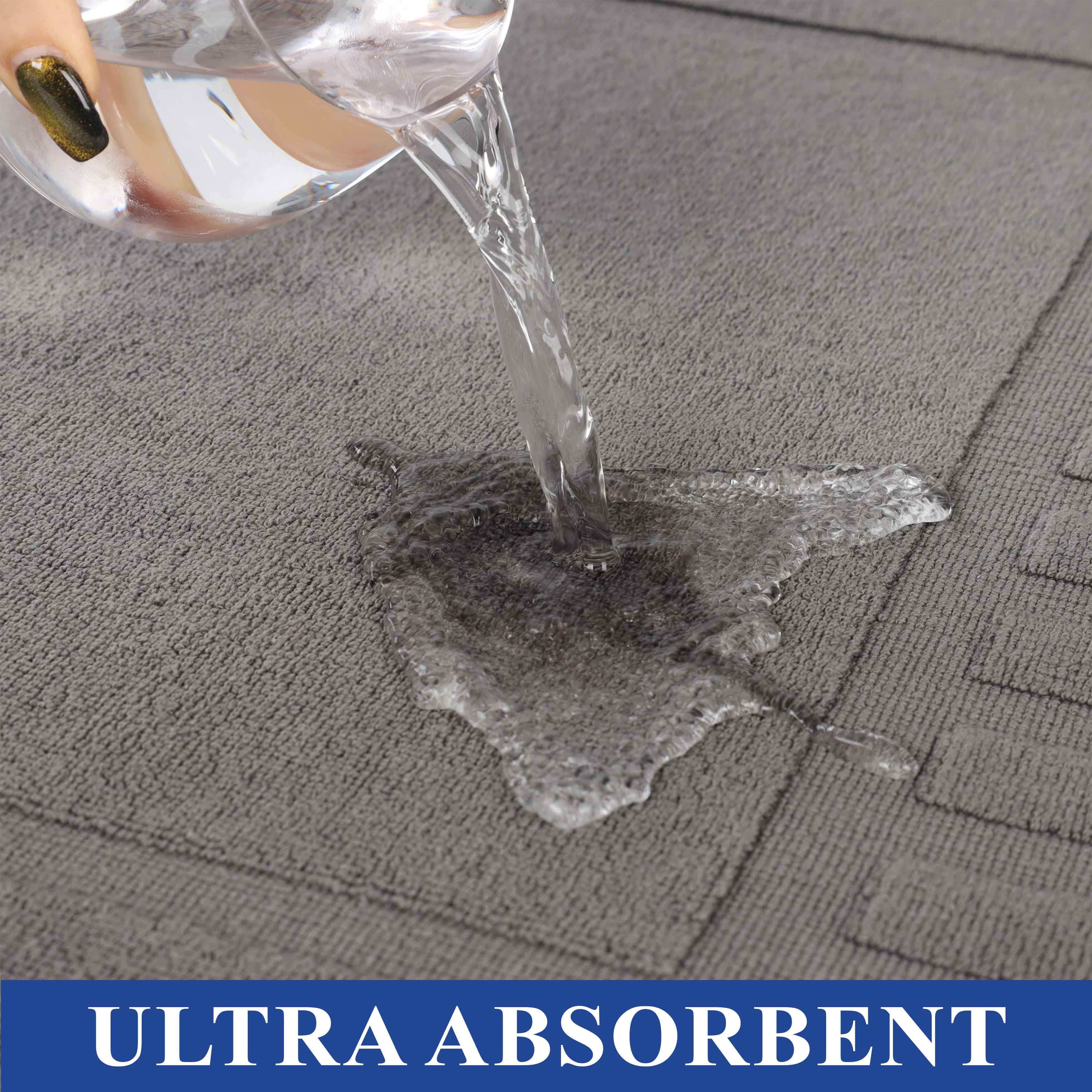 Leo Cotton Solid Modern Absorbent Heavy Washable Bath Mat Set of 2 - Bath Mats by Superior Brand