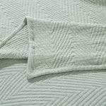 Aswan Cotton Medium Weight Textured Modern Chevron Woven Coverlet - Coverlet by Superior Brand