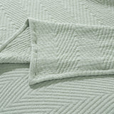 Aswan Cotton Medium Weight Textured Modern Chevron Woven Coverlet - Coverlet by Superior Brand