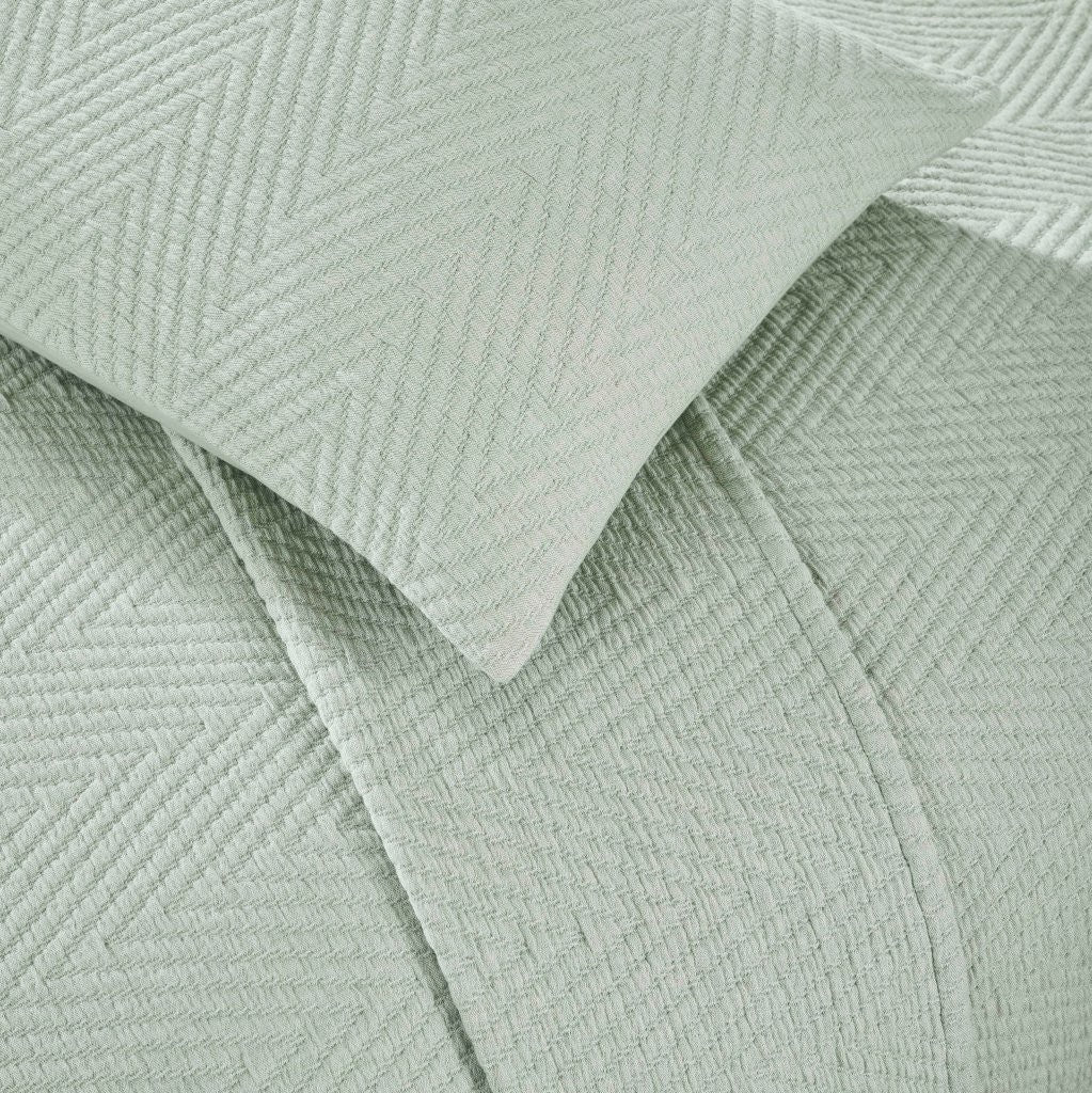 Aswan Cotton Medium Weight Textured Modern Chevron Woven Coverlet - Coverlet by Superior Brand