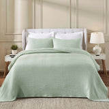 Aswan Cotton Medium Weight Textured Modern Chevron Woven Coverlet - Coverlet by Superior Brand