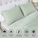 Aswan Cotton Medium Weight Textured Modern Chevron Woven Coverlet - Coverlet by Superior Brand