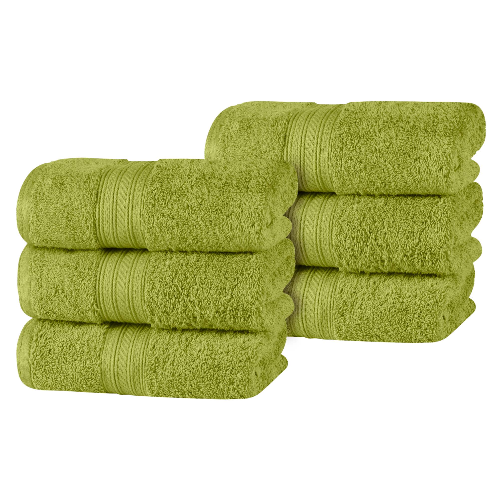 Cotton Terry Hand Towel Set 6-Piece - Atlas - Hand Towel Set by Superior Brand