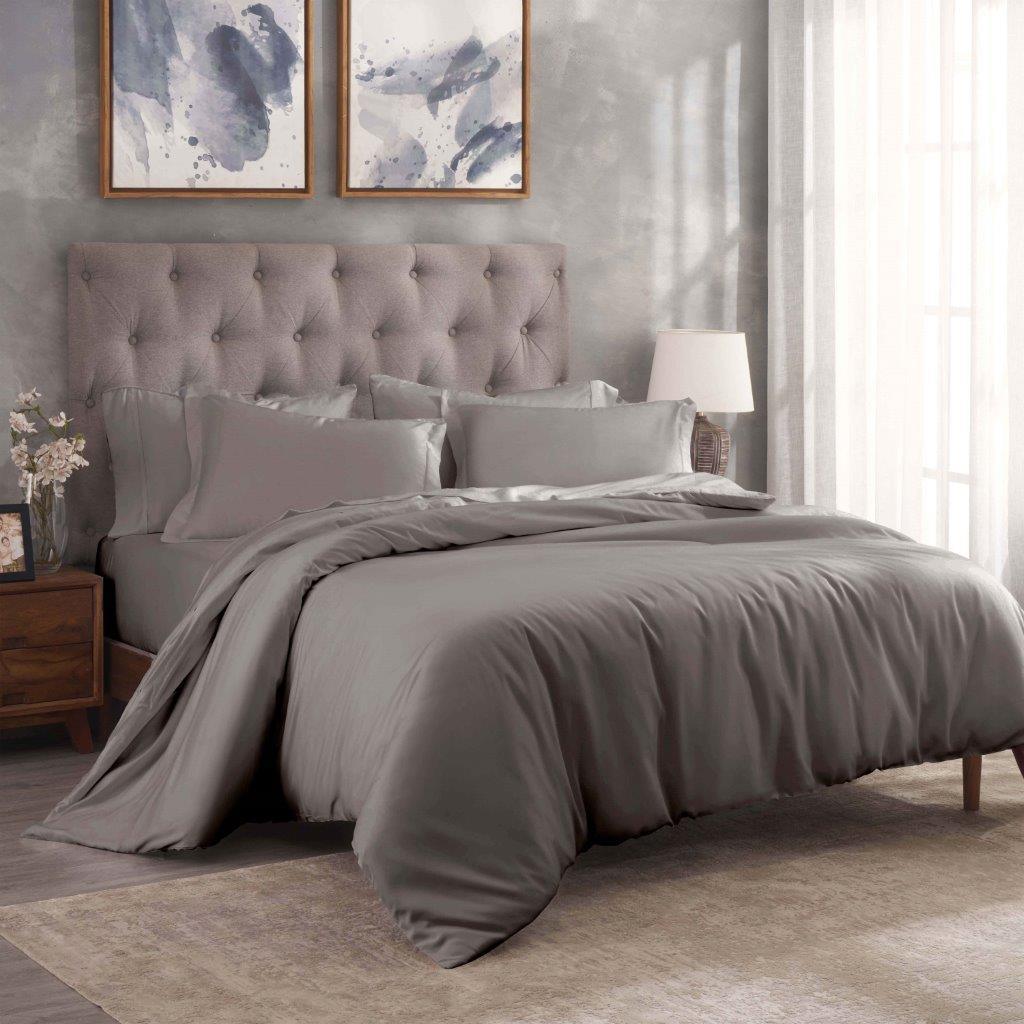 300 Thread Count Egyptian Cotton Solid Duvet Cover - Egyptian Cotton Duvet Cover Set by Superior Brand