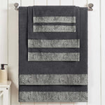 Cotton Floral Jacquard Towel Set 6-Piece - Wisteria - Towel Set by Superior Brand