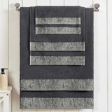 Cotton Floral Jacquard Towel Set 6-Piece - Wisteria - Towel Set by Superior Brand