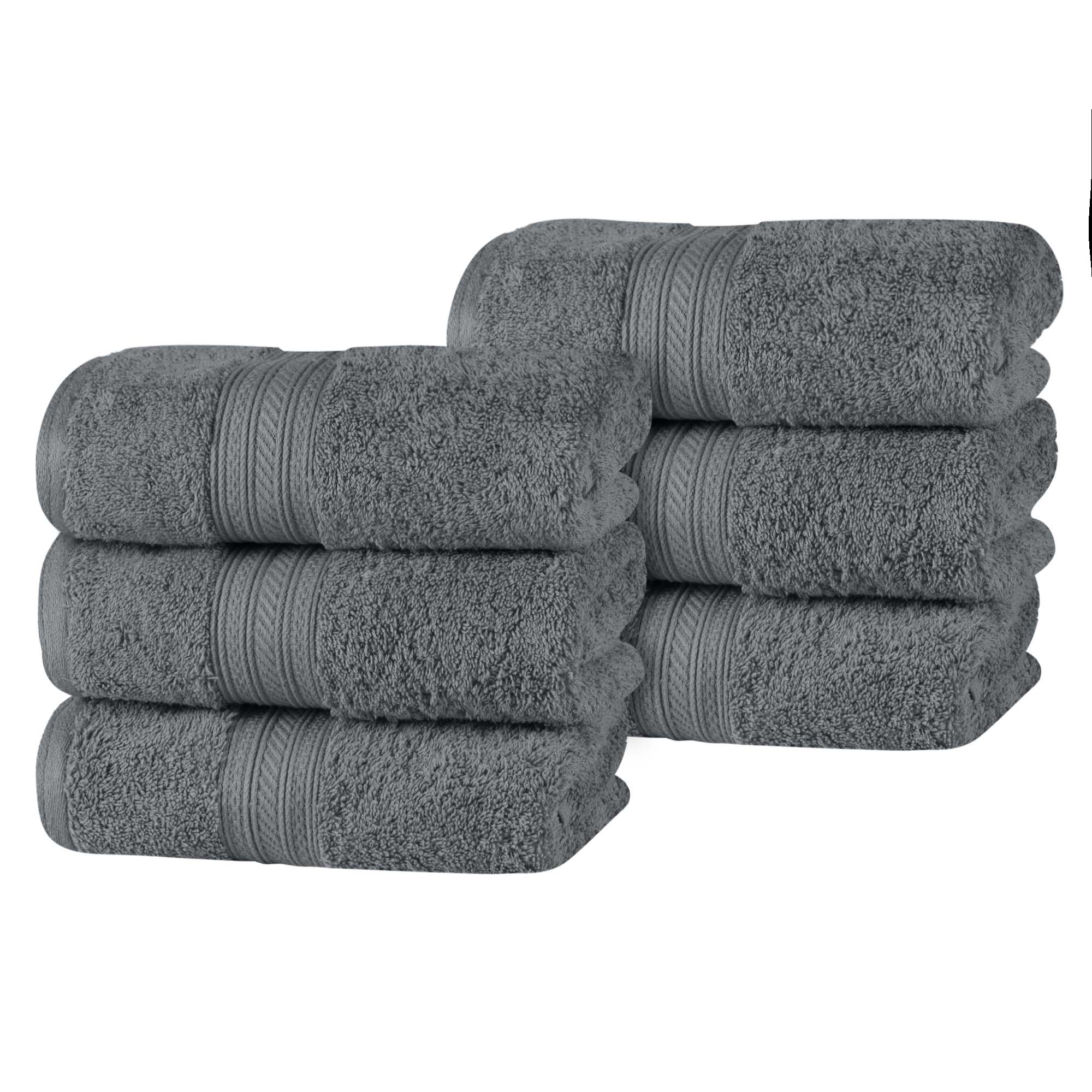Cotton Terry Hand Towel Set 6-Piece - Atlas - Hand Towel Set by Superior Brand