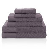 Egyptian Cotton Basketweave Towel Set 6 Piece - Egyptian Cotton Towel Set by Superior Brand