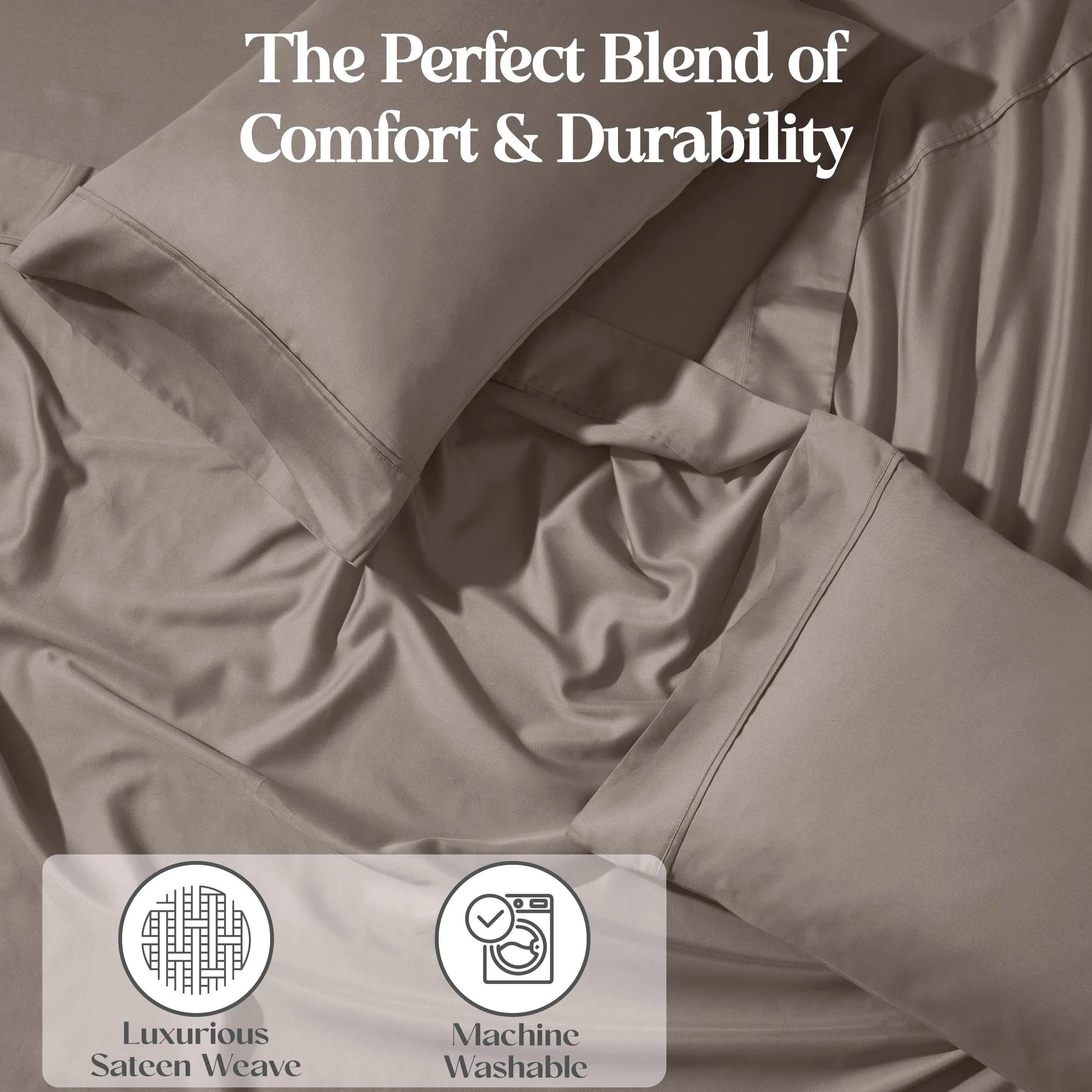 1200 Thread Count Cotton Rich Bed Sheet Set Solid Deep Pocket - Sheet Set by Superior Brand
