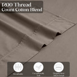 1200 Thread Count Cotton Rich Bed Sheet Set Solid Deep Pocket - Sheet Set by Superior Brand