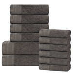Cotton Waffle Border Towel Set 12-Piece - Honeycomb - Towel Set by Superior Brand