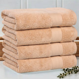 Turkish Cotton Heavyweight Bath Towel Set 4-Piece - Aria - Bath Towel by Superior Brand