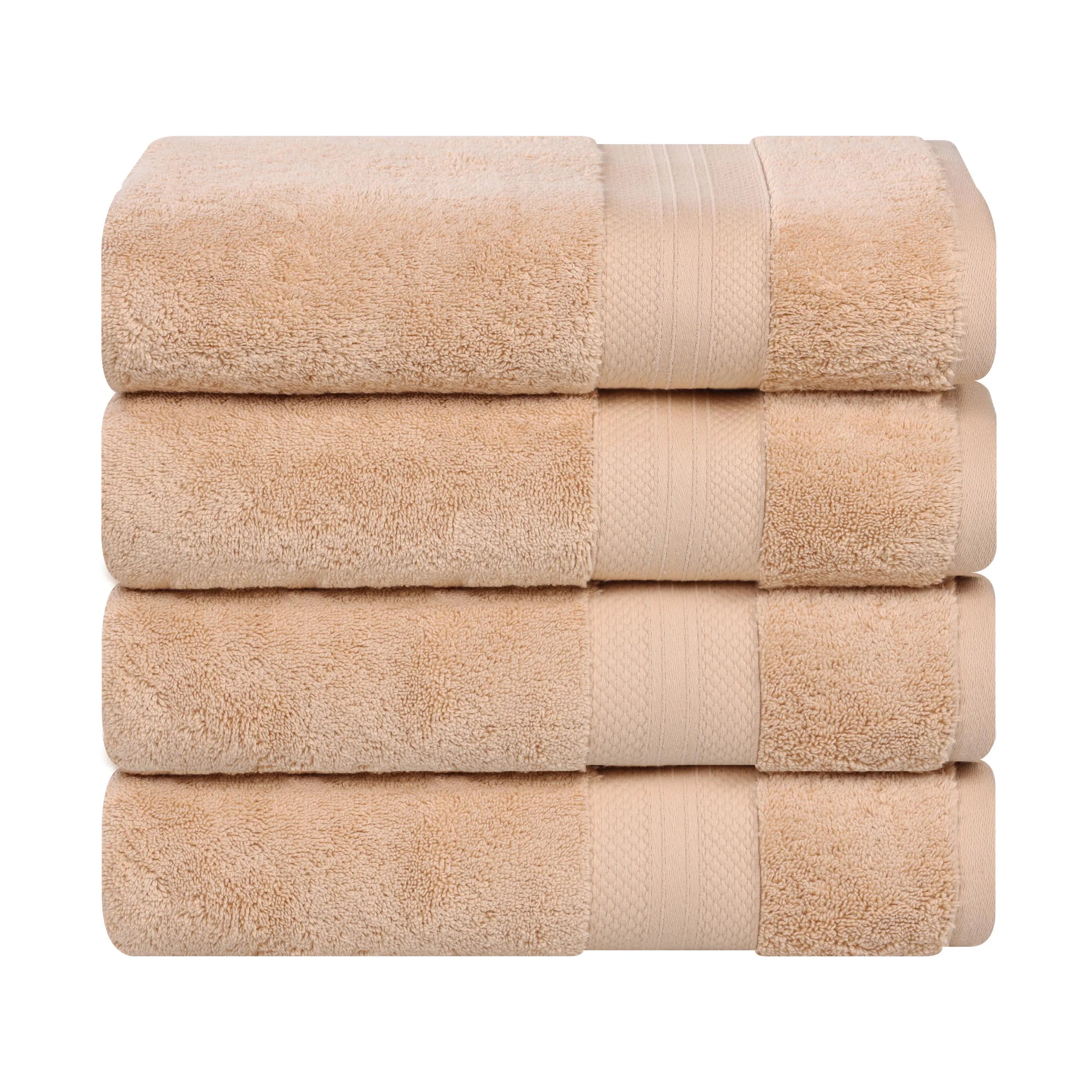Turkish Cotton Heavyweight Bath Towel Set 4-Piece - Aria - Bath Towel by Superior Brand