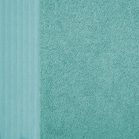Premium Turkish Cotton Jacquard Herringbone and Solid 12-Piece Face Towel/ Washcloth Set - Cascade
