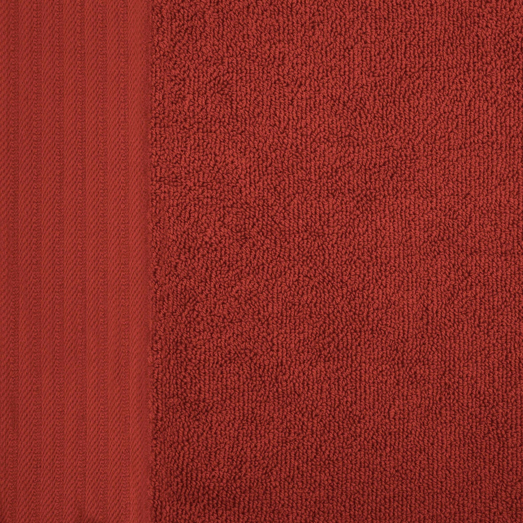 Premium Turkish Cotton Jacquard Herringbone and Solid 12-Piece Face Towel/ Washcloth Set -  Maroon