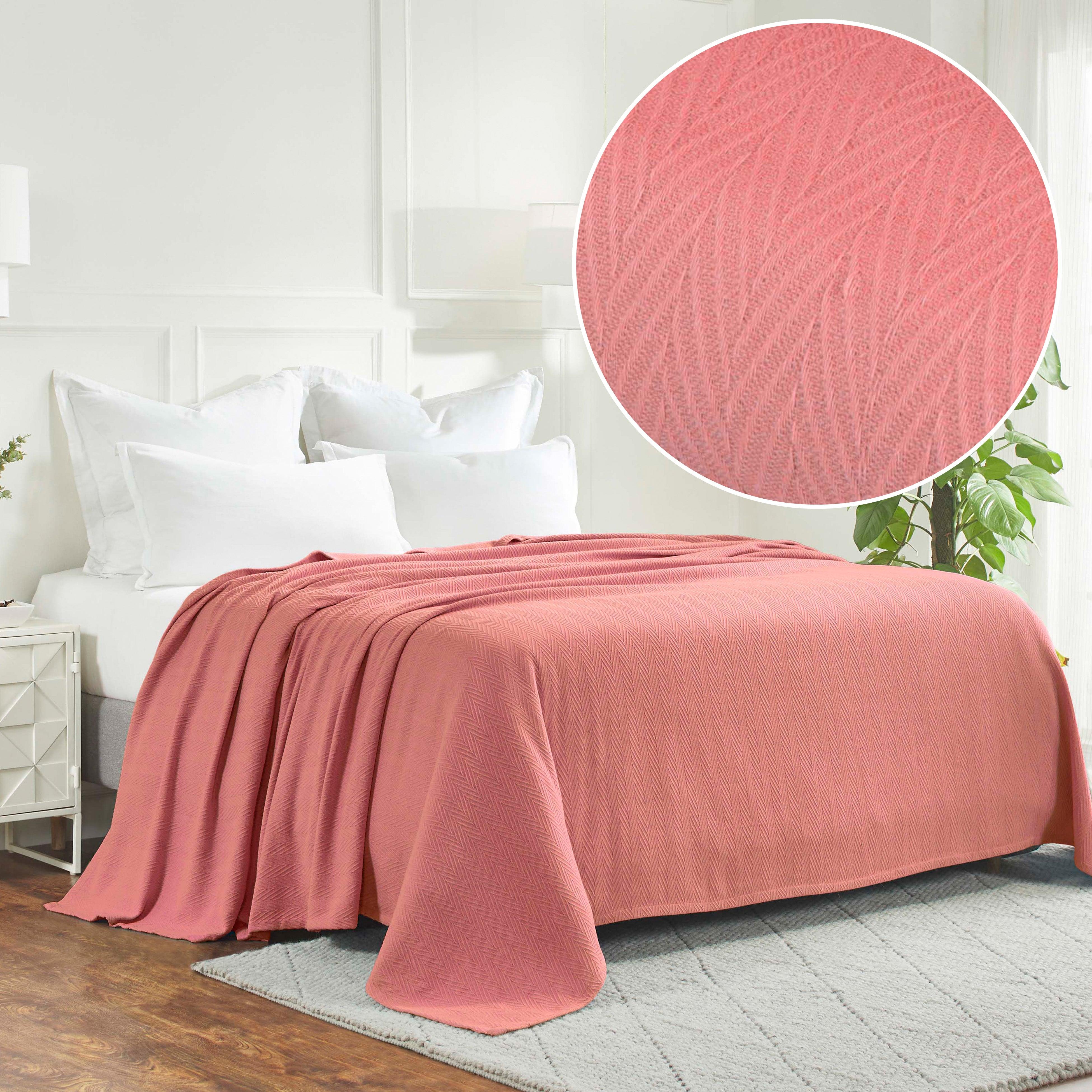 Lightweight Cotton Blanket – Metro Chevron, All-Season Bedding - Blanket by Superior Brand