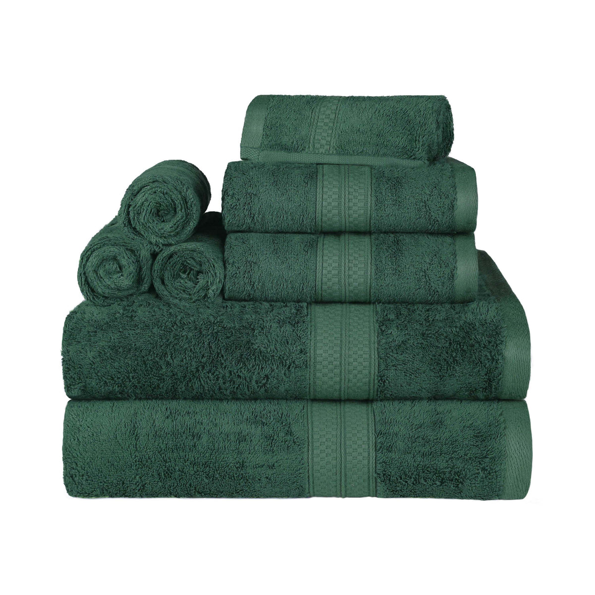Ultra-Soft Rayon from Bamboo Cotton Blend 8 Piece Towel Set