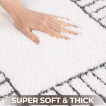 Inaya Modern Striped Tufted Shag Machine Washable Bath Rugs, Set of 2 - Bath Rugs by Superior Brand