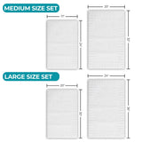 Inaya Modern Striped Tufted Shag Machine Washable Bath Rugs, Set of 2 - Bath Rugs by Superior Brand