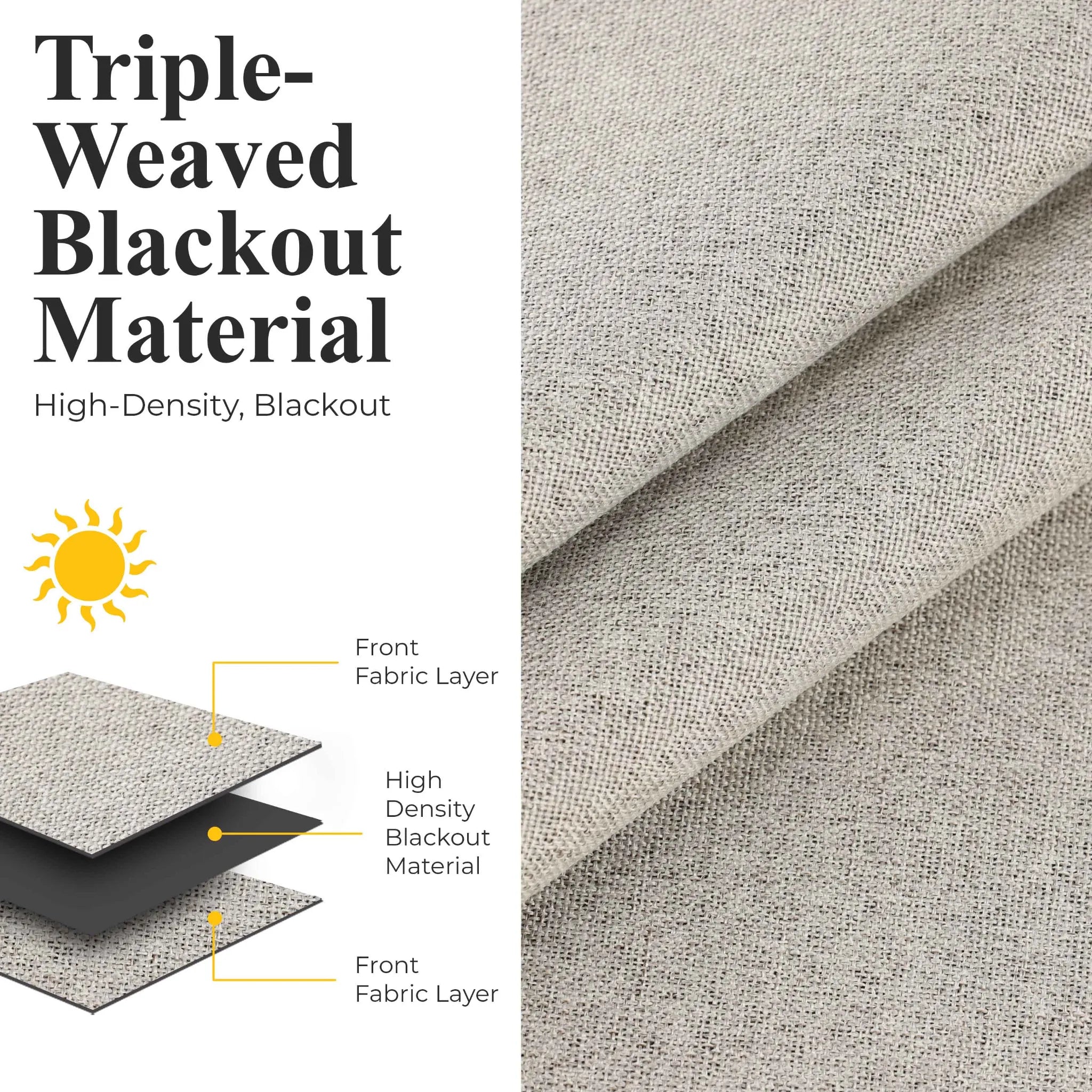 Neal 100% Blackout Machine Washable Grommet Curtains, Set of 2 Panels - Blackout Curtains by Superior Brand