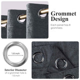 Noor Semi-Blackout Chenille Washable Grommet Curtains, Set of 2 Panels - Blackout Curtains by Superior Brand