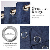 Noor Semi-Blackout Chenille Washable Grommet Curtains, Set of 2 Panels - Blackout Curtains by Superior Brand
