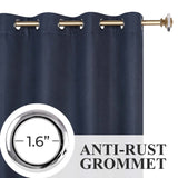 Nyan 100% Blackout Machine Washable Grommet Curtains, Set of 2 Panels - Blackout Curtains by Superior Brand