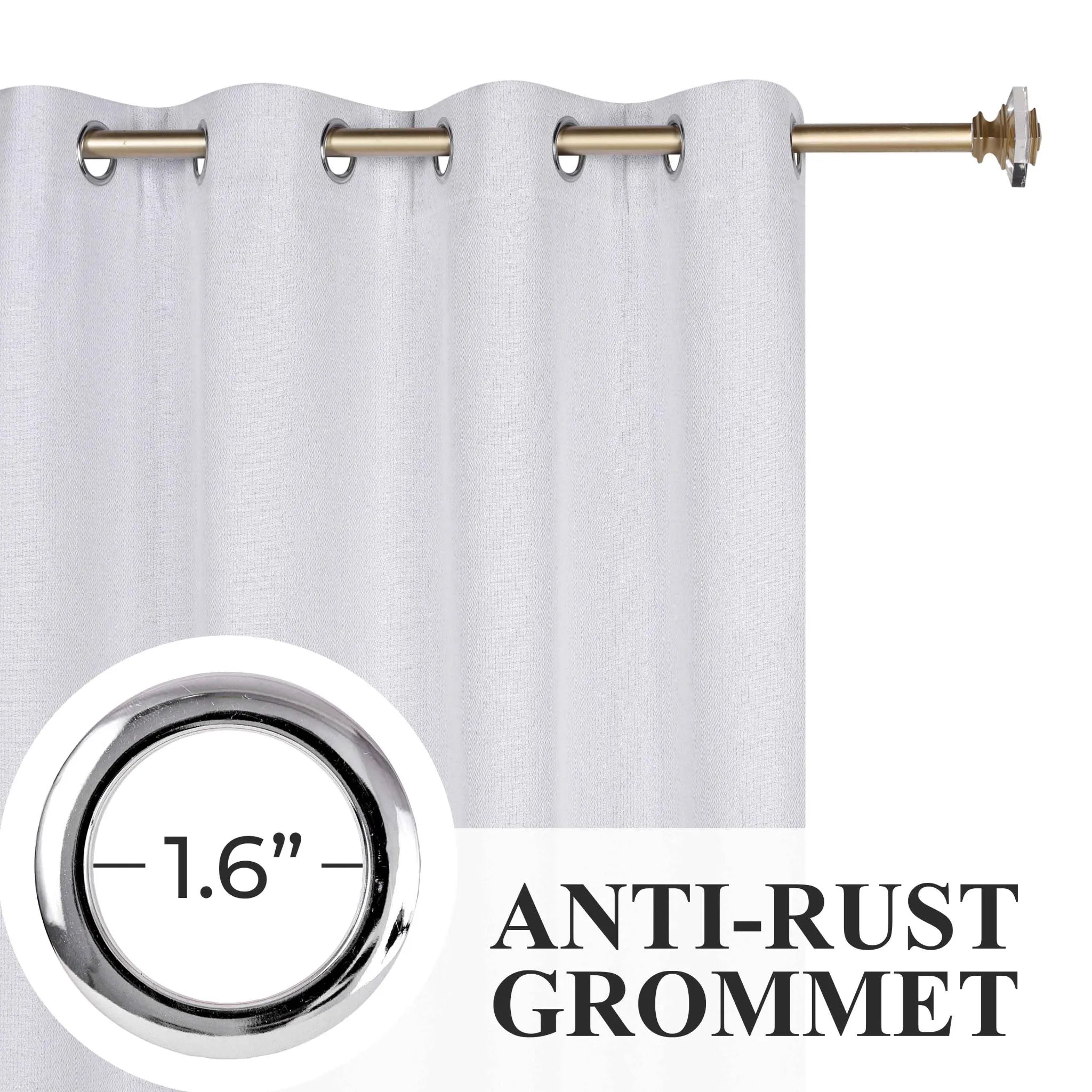 Nyan 100% Blackout Machine Washable Grommet Curtains, Set of 2 Panels - Blackout Curtains by Superior Brand