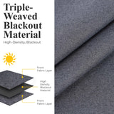 Neal 100% Blackout Machine Washable Grommet Curtains, Set of 2 Panels