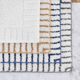 Inaya Modern Striped Tufted Shag Machine Washable Bath Rugs, Set of 2 - Bath Rugs by Superior Brand