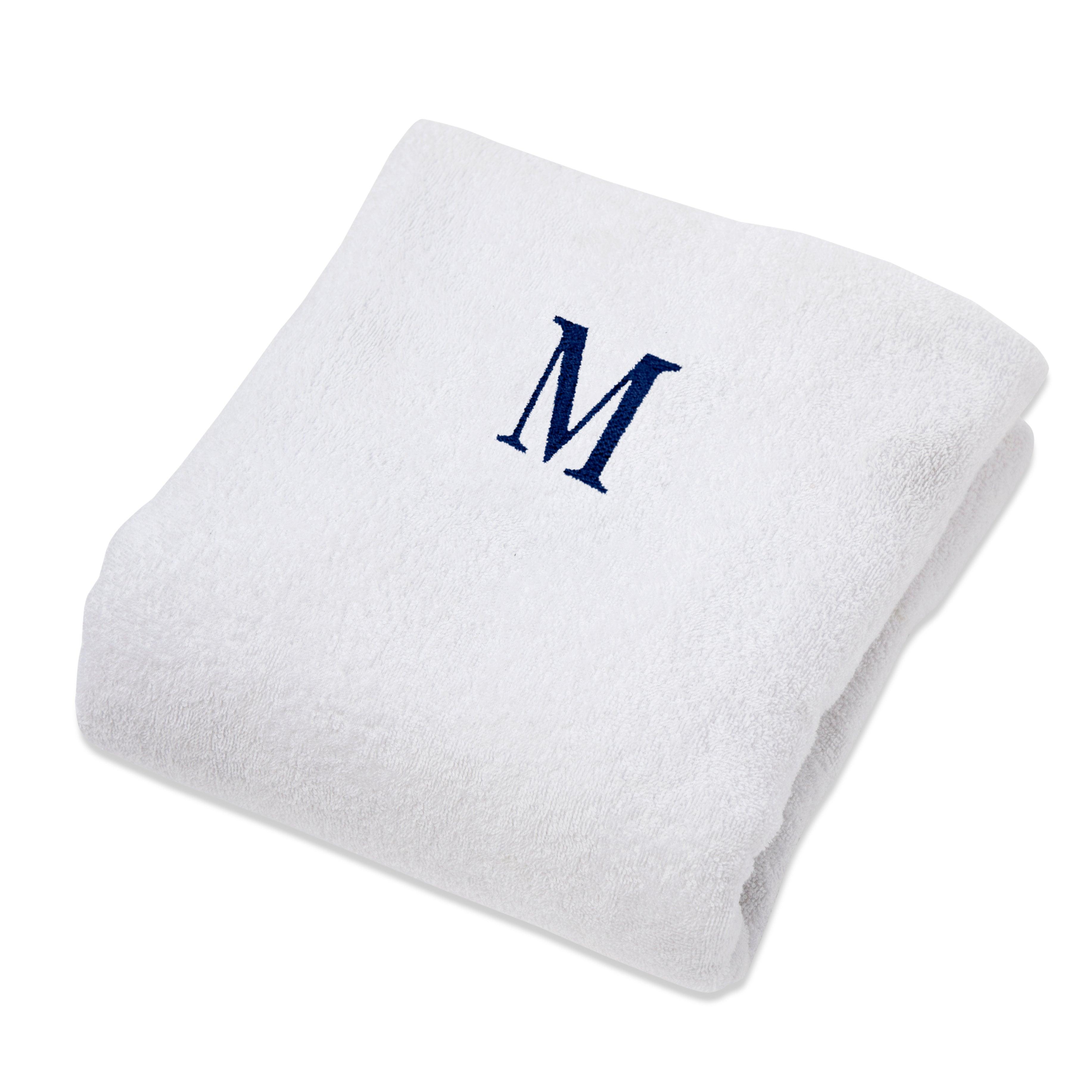 Cotton Monogrammed Patio Chaise Lounge Chair Cover - Beach Towel by Superior Brand