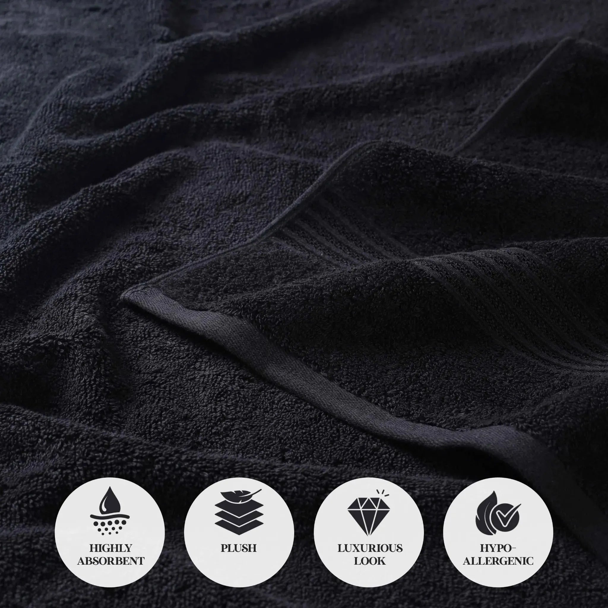 Egyptian Cotton Heritage Plush Towel Set 3 Piece - Egyptian Cotton Towel Set by Superior Brand