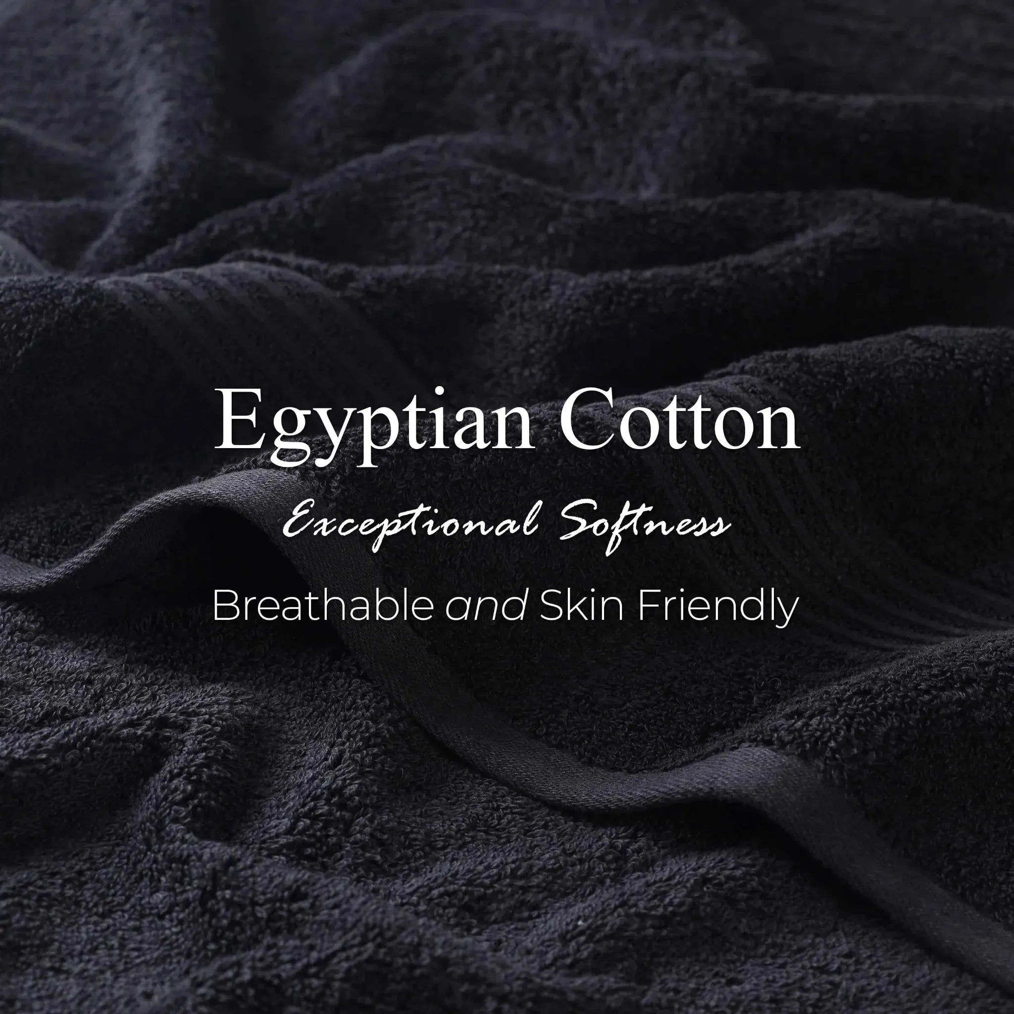 Egyptian Cotton Plush Absorbent Luxury Bath Towel Set of 4 - Egyptian Cotton Bath Towel by Superior Brand