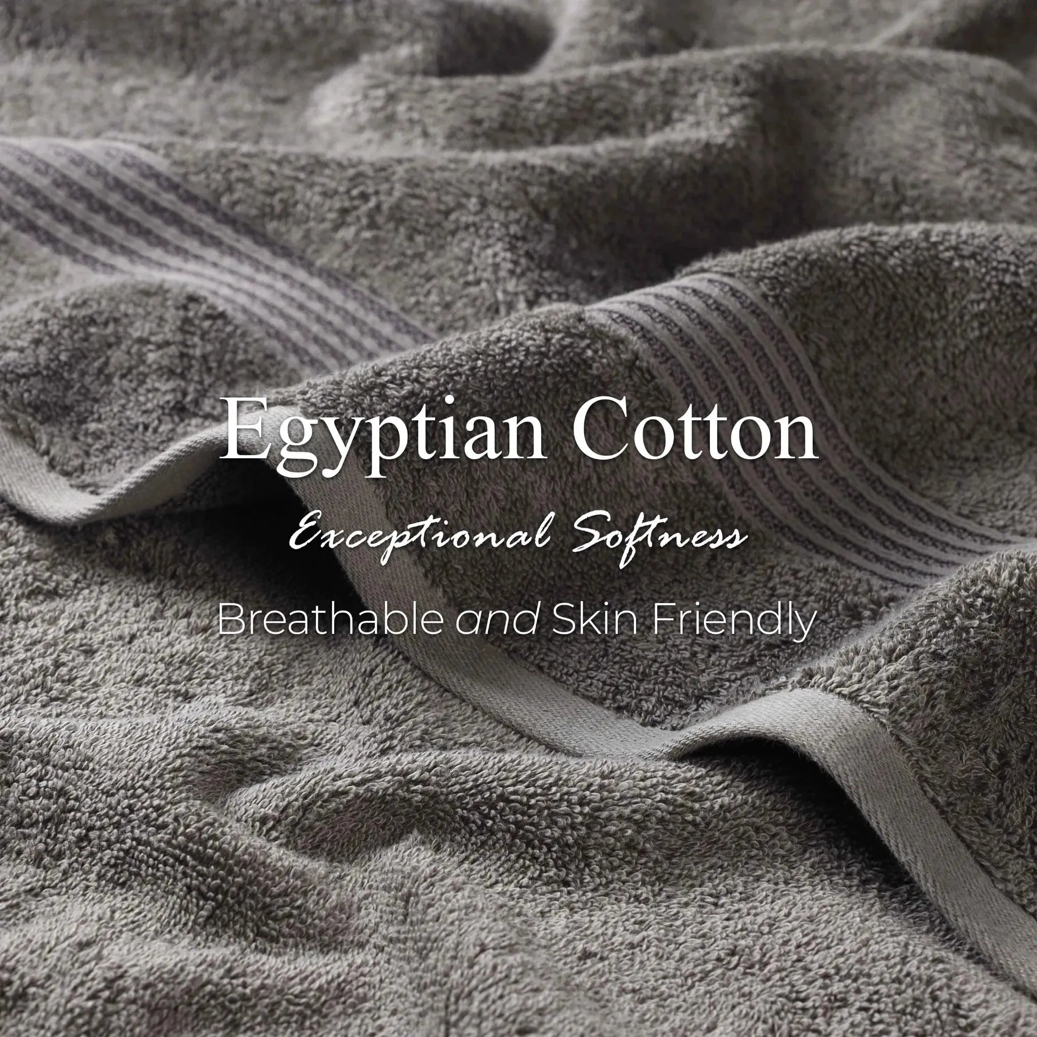 Egyptian Cotton Heritage Plush Towel Set 3 Piece - Egyptian Cotton Towel Set by Superior Brand