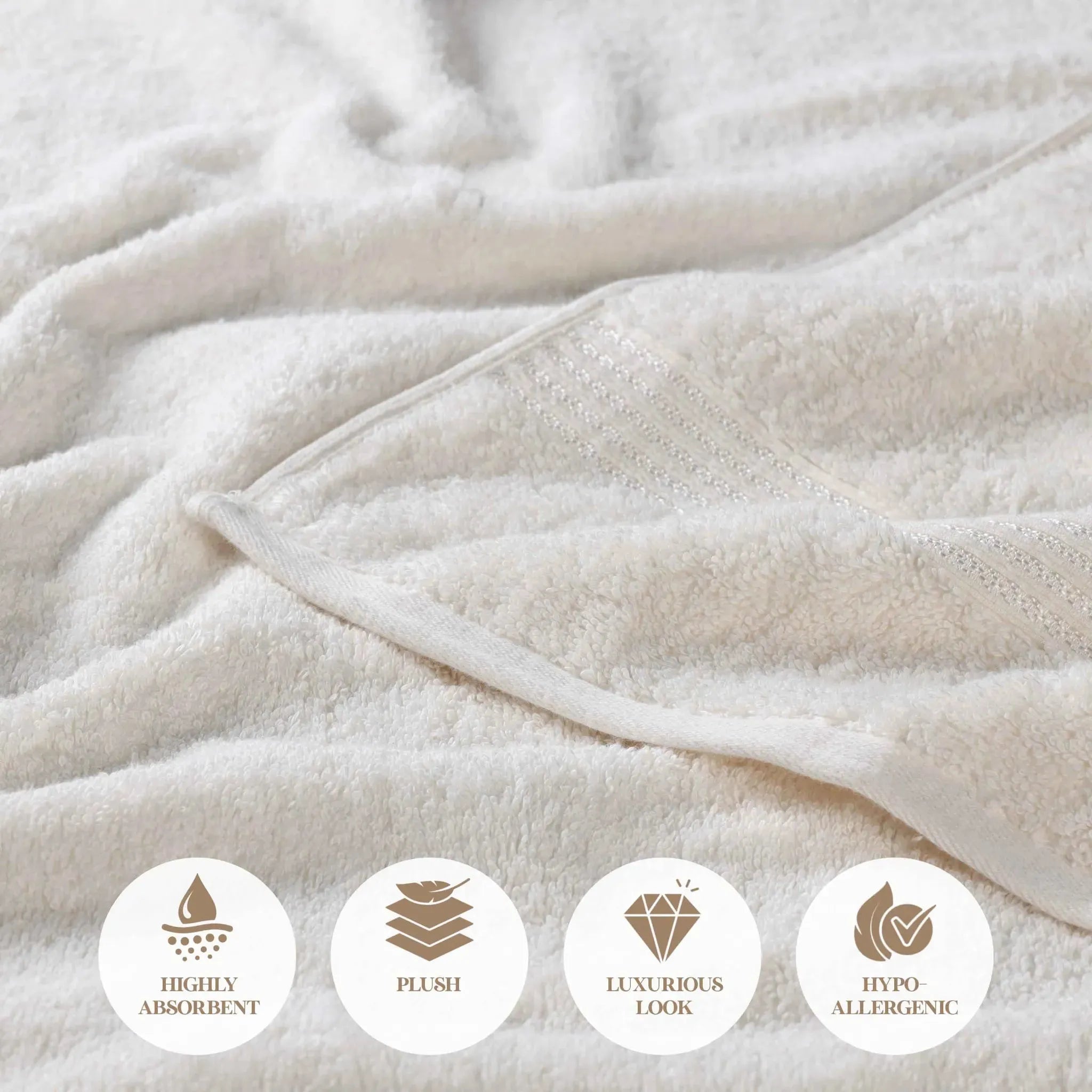 Heritage Egyptian Cotton Plush Thick Absorbent Bath Towel Set of 2 - Egyptian Cotton Bath Towel by Superior Brand