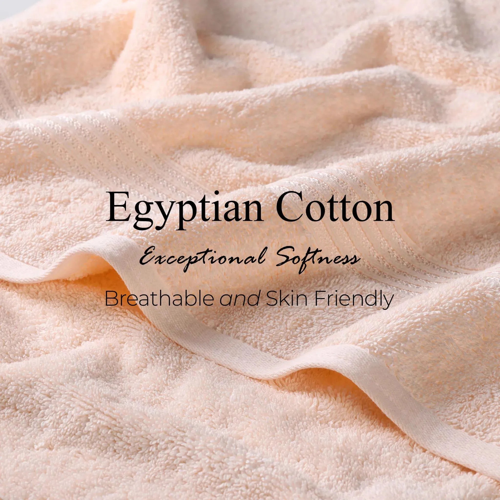 Egyptian Cotton Plush Absorbent Luxury Bath Towel Set of 4 - Egyptian Cotton Bath Towel by Superior Brand