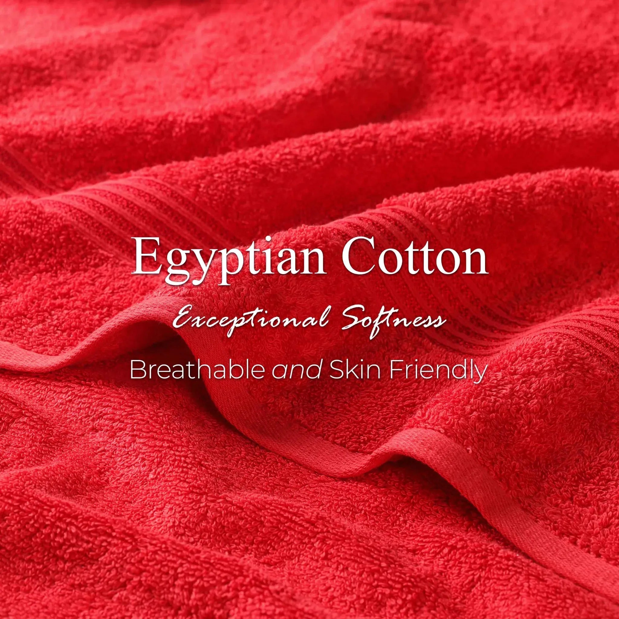 Egyptian Cotton Plush Absorbent Luxury Bath Towel Set of 4 - Egyptian Cotton Bath Towel by Superior Brand