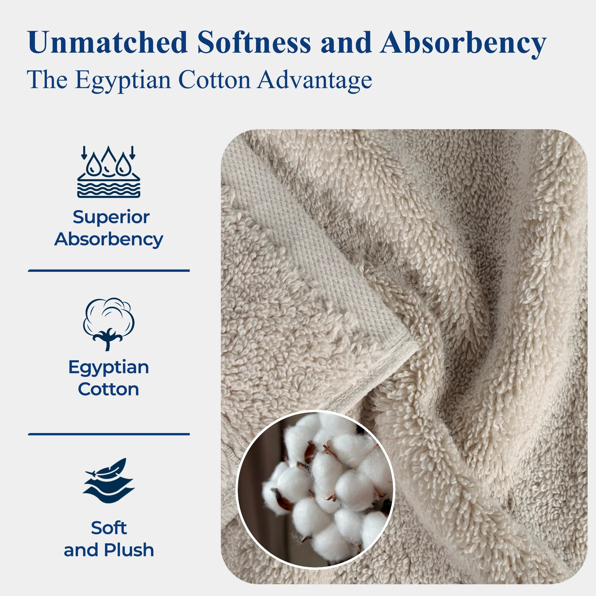 Egyptian Cotton Bath Towels - Plush Bath Sheet Set of 2 - Egyptian Cotton Bath Sheet by Superior Brand