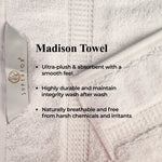 Egyptian Cotton Madison Face Towel Set of 6 - Egyptian Cotton Face Towel by Superior Brand