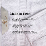 100% Egyptian Cotton Madison Plush Towel Set 9 Piece - Egyptian Cotton Towel Set by Superior Brand