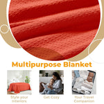 100% Cotton Waffle Blanket – Cooling Waffle Weave, Lightweight & Breathable - Blanket by Superior Brand