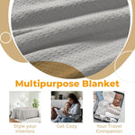 100% Cotton Waffle Blanket – Cooling Waffle Weave, Lightweight & Breathable - Blanket by Superior Brand
