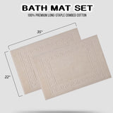 Egyptian Cotton Greek Key Infinity Border Bath Mat Set of 2 - Bath Mats by Superior Brand