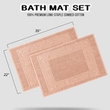 Egyptian Cotton Greek Key Infinity Border Bath Mat Set of 2 - Bath Mats by Superior Brand